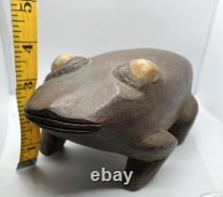 Carved Wood Frog Sepik River Papua New Guinea