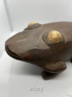 Carved Wood Frog Sepik River Papua New Guinea