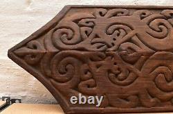 Carved Wood War Shield Dayak Papua New Guinea Indonesian Tribal Weapon