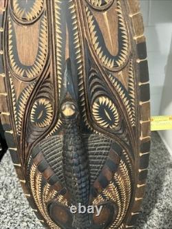 Carved Wooden Mask From Sepik River Region Of Papua, New Guinea 23x 9