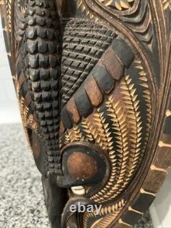 Carved Wooden Mask From Sepik River Region Of Papua, New Guinea 23x 9