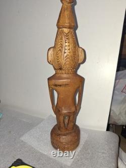Carved Wooden Sepik River Region Spirit Figure Papua New Guinea 13 1/2 Inch P1