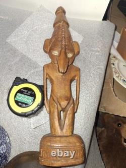 Carved Wooden Sepik River Region Spirit Figure Papua New Guinea 13 1/2 Inch P1