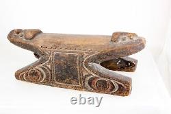 Carved Wooden Stool Headrest Canoe Vintage Rare Papua New Guinea Sepik Asmat