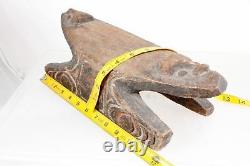 Carved Wooden Stool Headrest Canoe Vintage Rare Papua New Guinea Sepik Asmat