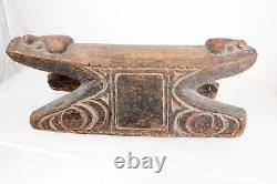 Carved Wooden Stool Headrest Canoe Vintage Rare Papua New Guinea Sepik Asmat