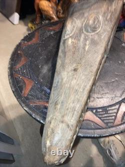 Crocodile Canoe Prow Tip Papua New Guinea Carving