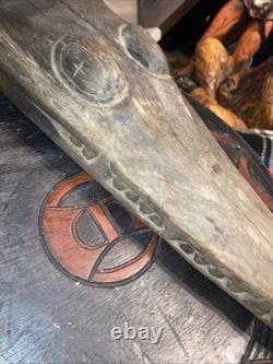 Crocodile Canoe Prow Tip Papua New Guinea Carving