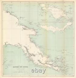 Eastern New Guinea by Capt John Moresby. Papua New Guinea. RGS 1875 old map