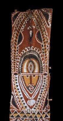 Ecorce peinte Abelam, painted sago bark ceiling, oceanic art, Papua New Guinea