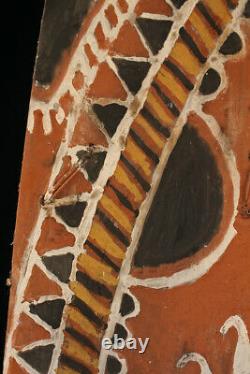 Ecorce peinte Abelam, painted sago bark ceiling, oceanic art, Papua New Guinea