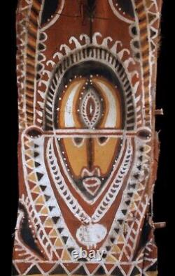 Ecorce peinte Abelam, painted sago bark ceiling, oceanic art, Papua New Guinea