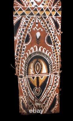 Ecorce peinte Abelam, painted sago bark ceiling, oceanic art, Papua New Guinea