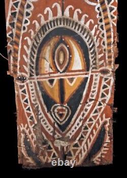 Ecorce peinte Abelam, painted sago bark ceiling, oceanic art, Papua New Guinea