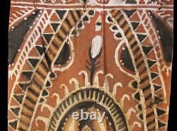 Ecorce peinte Abelam, painted sago bark ceiling, oceanic art, Papua New Guinea