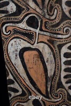 Ecorce peinte Kwoma, painted sago bark ceiling, oceanic art, Papua New Guinea