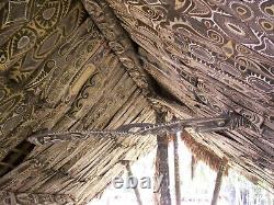 Ecorce peinte Nokuma, painted sago bark ceiling, oceanic art, Papua New Guinea
