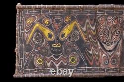 Ecorces peintes, painted sago bark ceiling, oceanic art, Papua New Guinea