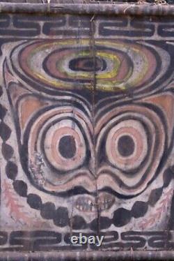 Ecorces peintes, painted sago bark ceiling, oceanic art, Papua New Guinea