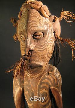 Expressive PNG Papua New Guinea Sepik Male Figure Statue Pacific Islands