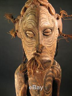 Expressive PNG Papua New Guinea Sepik Male Figure Statue Pacific Islands
