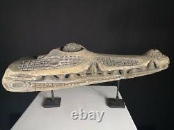 Fine Old Carved Canoe Prow, Murik Lakes, PNG, Papua New Guinea, Oceanic