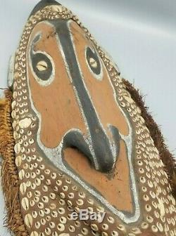 Fine Old Papua New Guinea Big Sepik River Spirit Mask From A Madison Ave Gallery