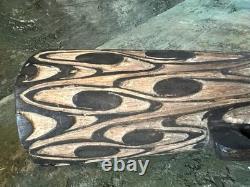 Fine Old Wood Carved Tribal Drum West Papua New Guinea Sentani Region