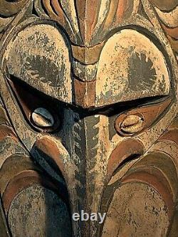 Fine mid-century board mask Papua New Guinea spirit oceanic ethno art sculpture