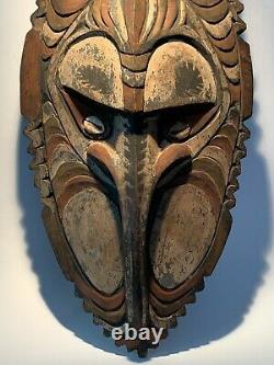 Fine mid-century board mask Papua New Guinea spirit oceanic ethno art sculpture