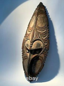 Fine mid-century board mask Papua New Guinea spirit oceanic ethno art sculpture