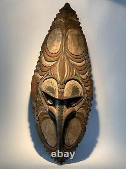 Fine mid-century board mask Papua New Guinea spirit oceanic ethno art sculpture