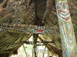 Fragment de poteau de case, house post, totem, oceanic art, papua new guinea