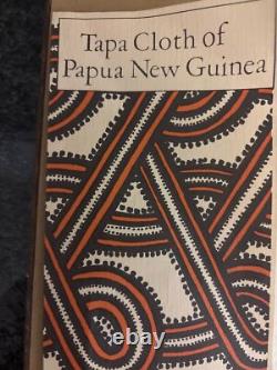 Framed Tapa Cloth Art From Papua New Guinea With Heart Design & Wooden Frame
