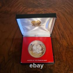 Franklin Mint 1975 PAPUA NEW GUINEA 10 KINA Sterling Silver coin in case + COA