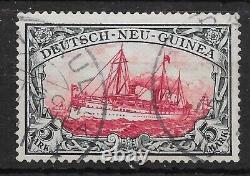 GERMAN NEW GUINEA SG19 1901 5m CARMINE & BLACK USED