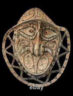 Gable mask from blackwater, tribal basketwork, oceanic art, papua new guinea