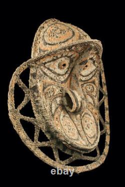 Gable mask from blackwater, tribal basketwork, oceanic art, papua new guinea