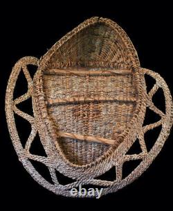 Gable mask from blackwater, tribal basketwork, oceanic art, papua new guinea