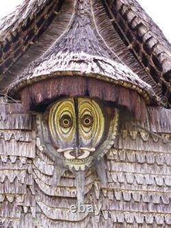 Gable mask from blackwater, tribal basketwork, oceanic tribal, papua new guinea