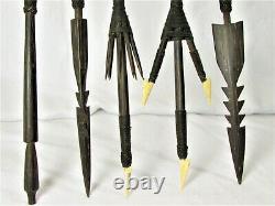 Genuine Papua New Guinea Tribal Bow & Arrow Set Highly Decorated, Rare Find