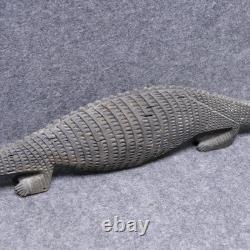 Genuine Papua New Guinea Vintage Wooden Hand Carving Slim Crocodile 25 Long