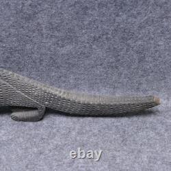 Genuine Papua New Guinea Vintage Wooden Hand Carving Slim Crocodile 25 Long