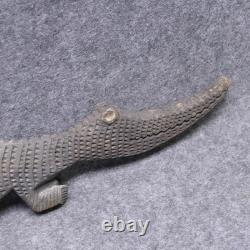 Genuine Papua New Guinea Vintage Wooden Hand Carving Slim Crocodile 25 Long