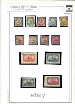 German New Guinea Mi 7-19 used with certificate very fine CV 1000 euro plus