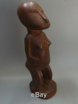 Good Oceanic Polynesian Papua New Guinea Massim Standing Figure Carved Hardwood