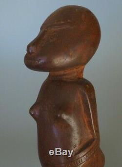 Good Oceanic Polynesian Papua New Guinea Massim Standing Figure Carved Hardwood