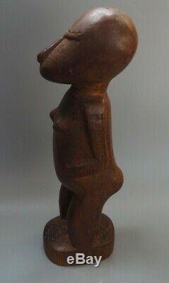 Good Oceanic Polynesian Papua New Guinea Massim Standing Figure Carved Hardwood