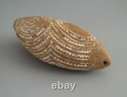 Good Small Oceanic Papua New Guinea Carved Wooden Marupai Magic Charm With Lime