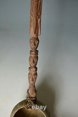 Good carved Tribal ladle Papua new guinea Oceanic Polynesian Australian